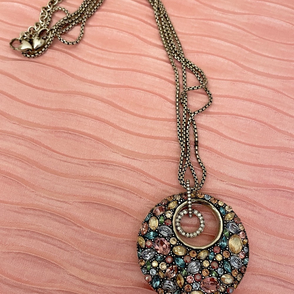 Brighton Trust Your Journey Swarovski Crystal Circle Necklace - reversible